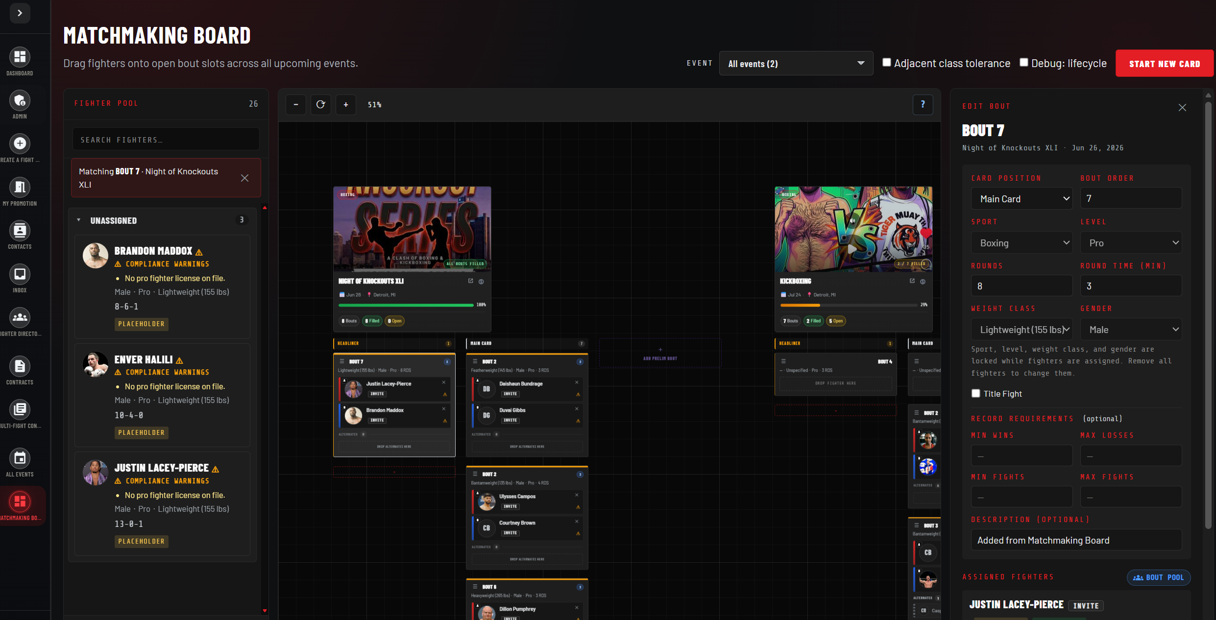 The CoachLink matchmaking board